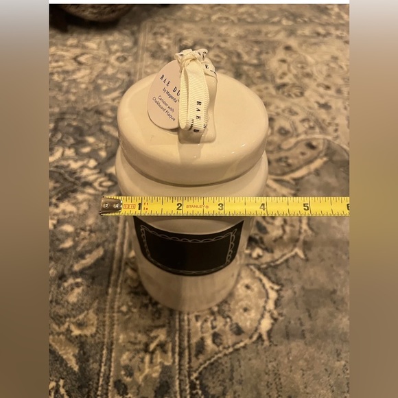 Rae Dunn Large White Dimpled 10” Take Note Canister - Picture 5 of 12